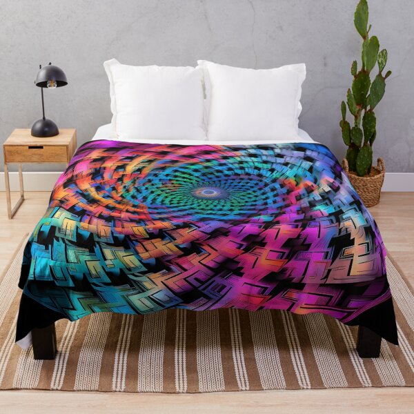 Item preview, psychedelic colorful spiral fractal print designed and sold by dcrc.