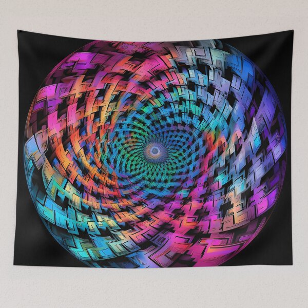 Item preview, psychedelic colorful spiral fractal print designed and sold by dcrc.