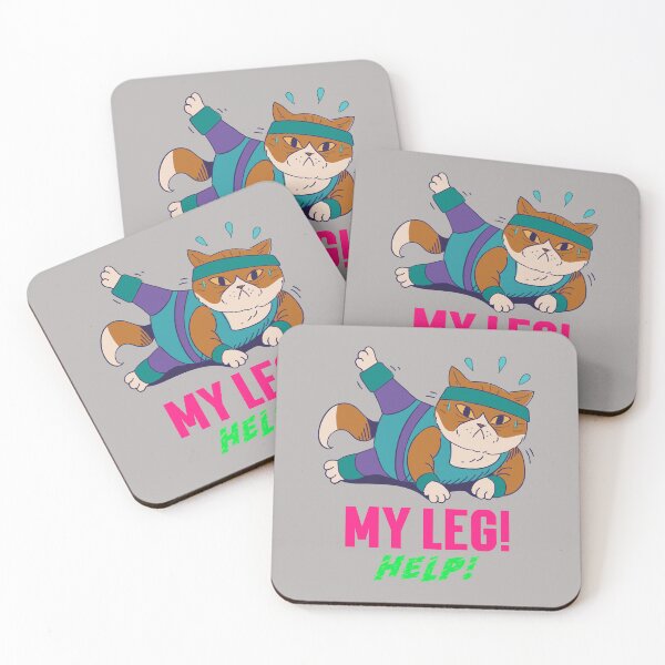 Item preview, My Leg! Help! Cat Humor, Cat Humor designed and sold by BrindleandBale.
