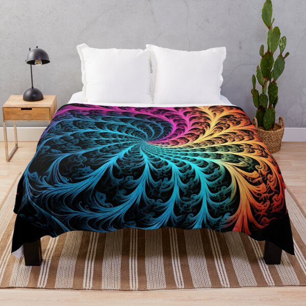 Item preview, Psychedelic colorful spiral fractal print designed and sold by dcrc.