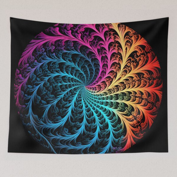 Item preview, Psychedelic colorful spiral fractal print designed and sold by dcrc.