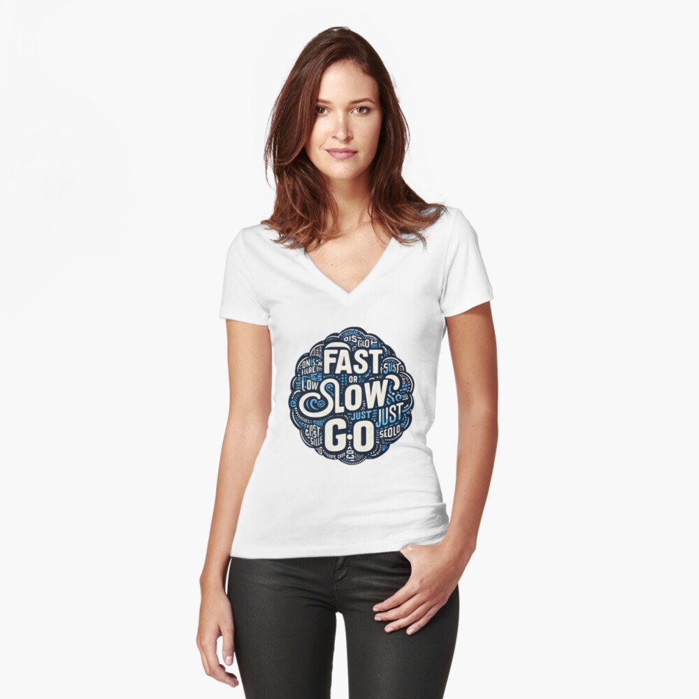 Item preview, Fitted V-Neck T-Shirt designed and sold by Coollzone.
