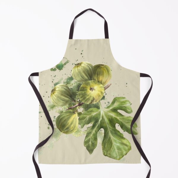 Item preview, Ripe green fig fruit and leaves sticker hand-drawn watercolor illustrations  designed and sold by BartolArt.