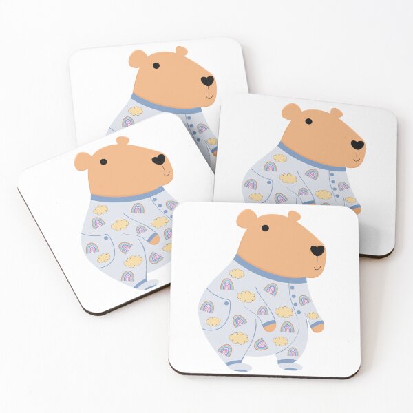 Item preview, Cute Capybara In Rainbow And Cloud Pajama Jumpsuit designed and sold by Prim Pixel Studio.