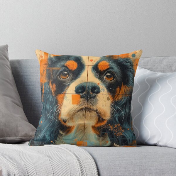 Artikelvorschau, Regal Gaze Cavalier King Charles – Urban Splatter Kunstdruck entworfen und verkauft von StudiodeBoer.