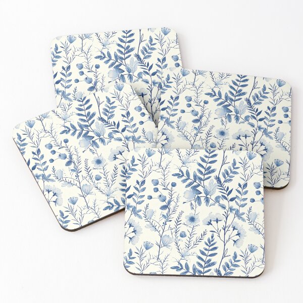 Item preview, Blue Flowers Composition, Seamless Pattern designed and sold by patternicco.