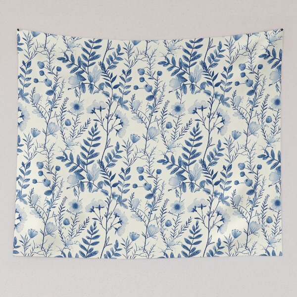 Item preview, Blue Flowers Composition, Seamless Pattern designed and sold by patternicco.
