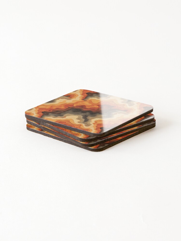 Thumbnail 4 of 5, Coasters (Set of 4), Abstract Earth Layers, Seamless Pattern designed and sold by patternicco.