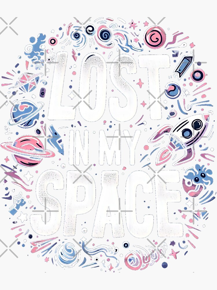 Thumbnail 3 of 3, Sticker,  Lost in my space  designed and sold by Coollzone.