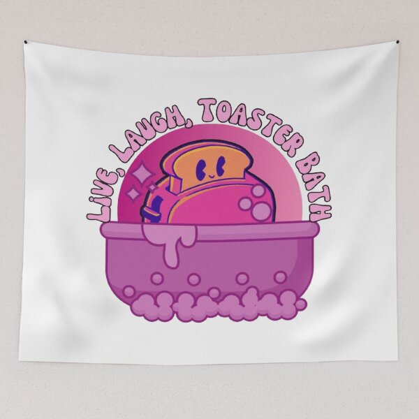 Item preview, Live, Laugh, Toaster Bath - Pretty Pink Print designed and sold by TGAL2.