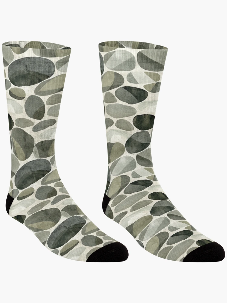 Thumbnail 3 of 5, Socks, Abstract Stones Pattern, Seamless Pattern designed and sold by patternicco.