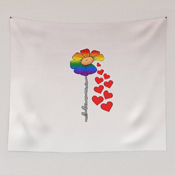 Item preview, Hearts and Flower in Rainbow Flag Colors designed and sold by Savchuk-Vova.