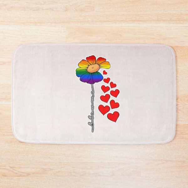 Item preview, Hearts and Flower in Rainbow Flag Colors designed and sold by Savchuk-Vova.