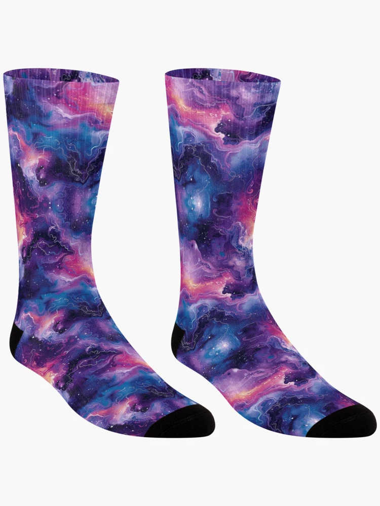 Thumbnail 3 of 5, Socks, Abstract Space Pattern, Seamless Pattern designed and sold by patternicco.