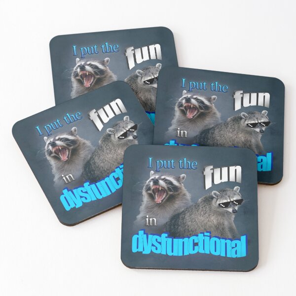Item preview, I put the fun in dysfunctional raccoon word art designed and sold by snazzyseagull.