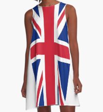 UK Great Britain Royal Union Jack Flag A-Line Dress