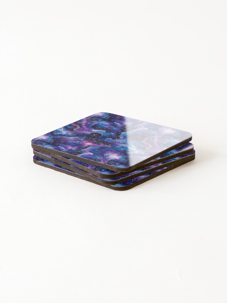 Thumbnail 4 of 5, Coasters (Set of 4), Abstract Space Pattern, Seamless Pattern designed and sold by patternicco.
