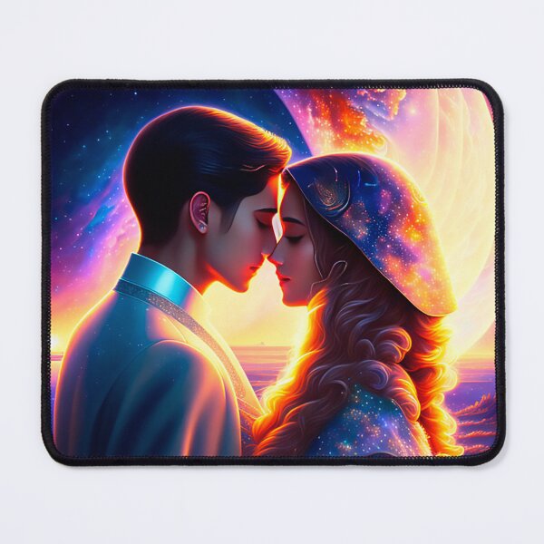 Item preview, Couple in love in front of a starry and hazy sky designed and sold by DrewShops.
