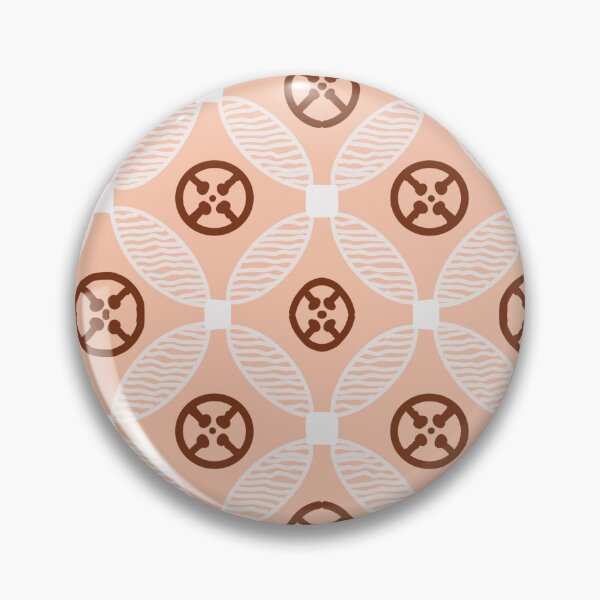 Item preview, Earthy apricot geometrical circular pattern. designed and sold by Meteryards.