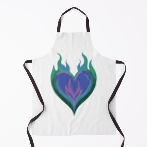 Item preview, Burning Heart Pixelated Blue Green  designed and sold by ROSIE-47.