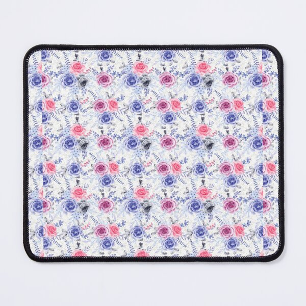 Artikelvorschau, Muster aus blauen und roten Rosen entworfen und verkauft von cm006j.