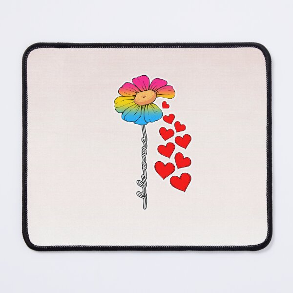 Item preview, Hearts and Flower in Pansexual Flag Colors designed and sold by Savchuk-Vova.