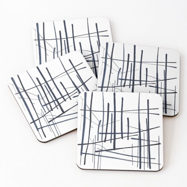 Item preview, Blue lines on a white background designed and sold by Klickkunstwerke.