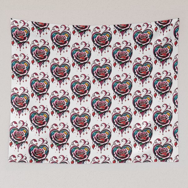 Item preview, heart with colorful love flower designed and sold by VisionaryMode.