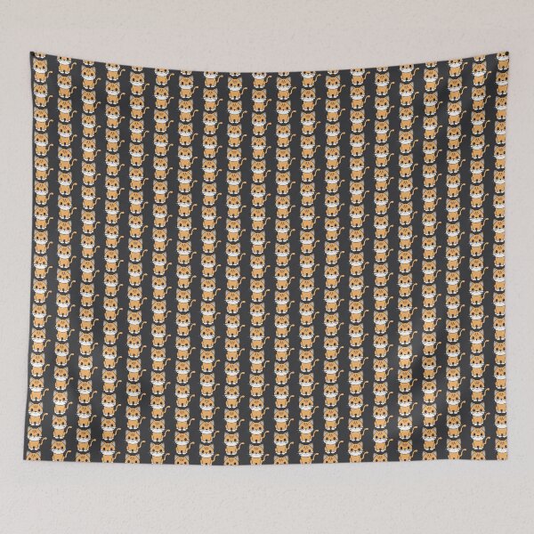Item preview, orange cat with fringe designed and sold by AmazingBackDrop.
