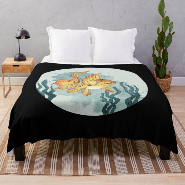 Item preview, Beautiful Watercolor Gold Fish In the Sea Classic T shirts designed and sold by CANDYFrog.