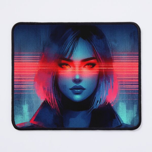 Item preview, Neon Girl Red Eyes [neo noir aesthetic] designed and sold by RESToRAPTOR.