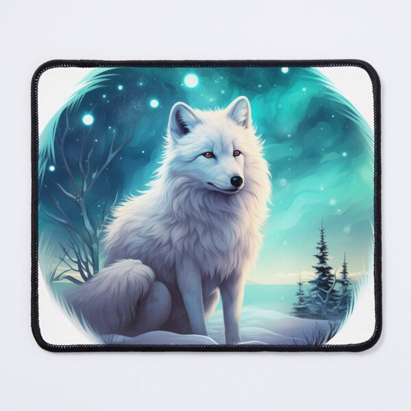 Item preview, Northern Lights Arctic Fox designed and sold by NicolasGlowArt.