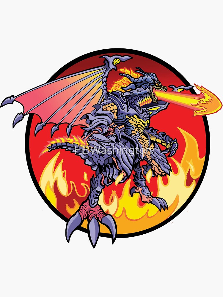 Thumbnail 3 of 3, Sticker, Bahamoot Fire designed and sold by FBWashington.
