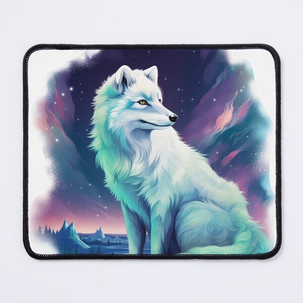 Item preview, Arctic Fox Northern Lights T-Shirt designed and sold by NicolasGlowArt.