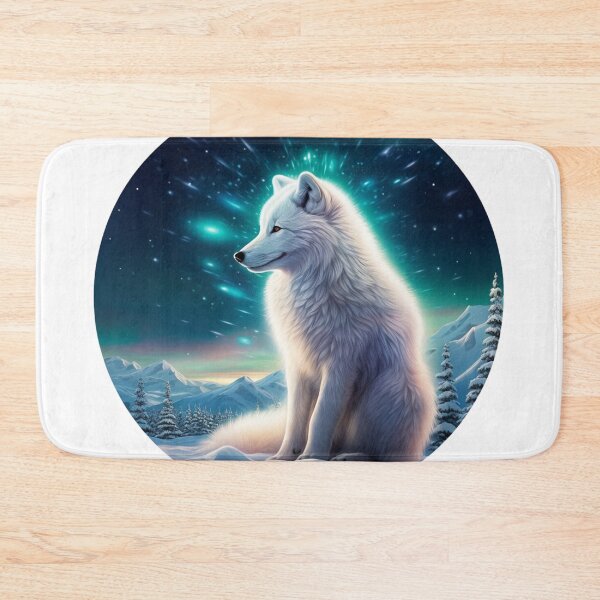 Item preview, Northern Lights Arctic Fox | Sticker, T-Shirt designed and sold by NicolasGlowArt.