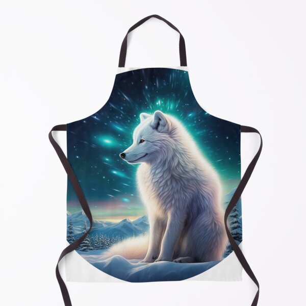 Item preview, Northern Lights Arctic Fox | Sticker, T-Shirt designed and sold by NicolasGlowArt.
