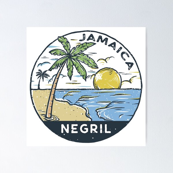 Item preview, Negril Jamaica Vintage designed and sold by KrisSidDesigns.