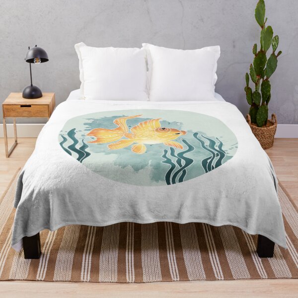 Item preview, (transparent lines) Beautiful Watercolor Gold Fish In the Sea Classic T shirts designed and sold by CANDYFrog.