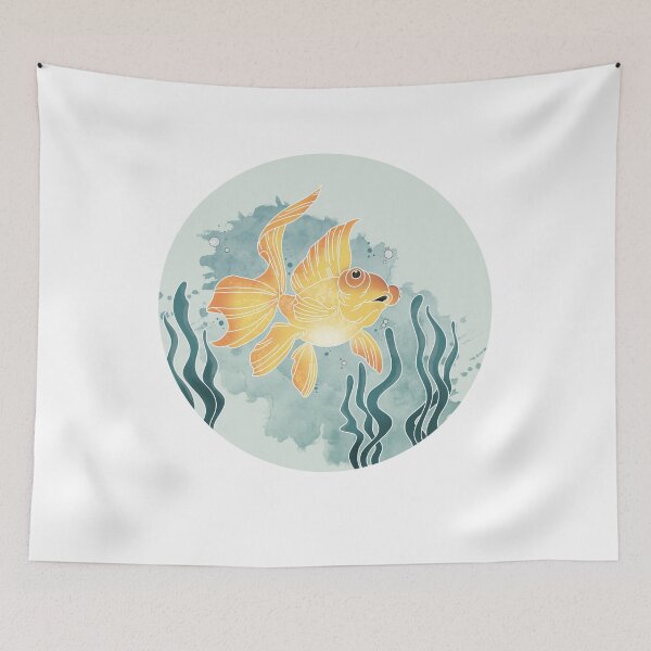 Item preview, (transparent lines) Beautiful Watercolor Gold Fish In the Sea Classic T shirts  designed and sold by CANDYFrog.