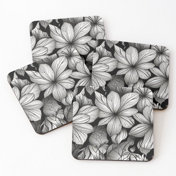 Item preview, Monochrome Floral Elegance designed and sold by nightspeed.