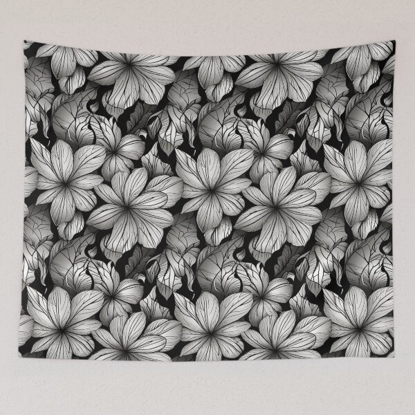 Item preview, Monochrome Floral Elegance designed and sold by nightspeed.