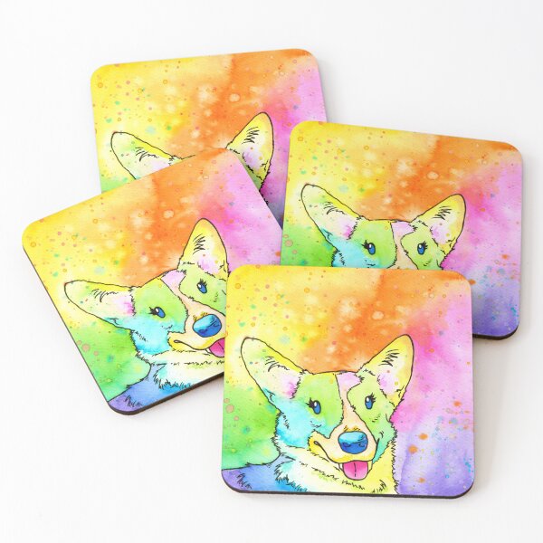 Item preview, Sweet Rainbow Watercolor Corgi designed and sold by KelseyLovelle.