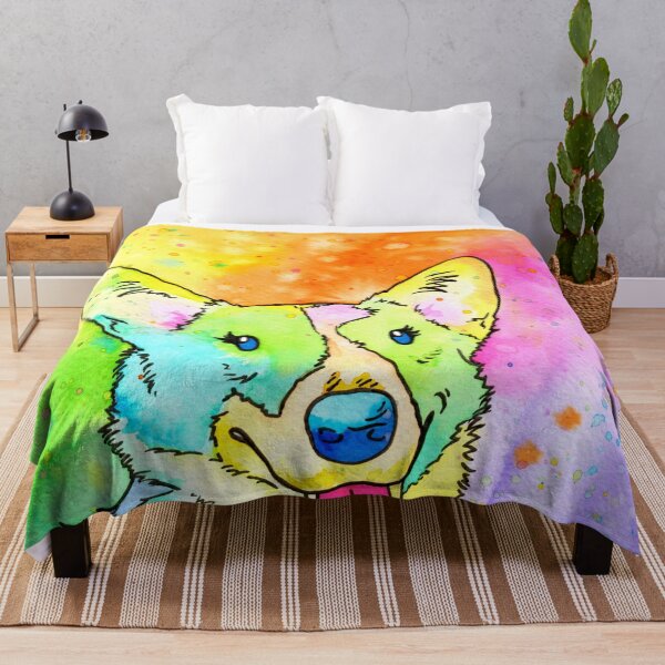 Item preview, Sweet Rainbow Watercolor Corgi designed and sold by KelseyLovelle.