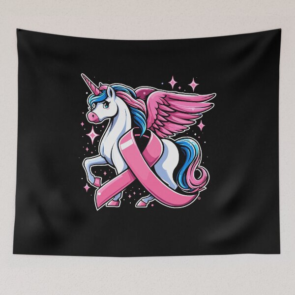 Item preview, Pink Unicorn, Cancer Awareness designed and sold by Quirky Shirts.