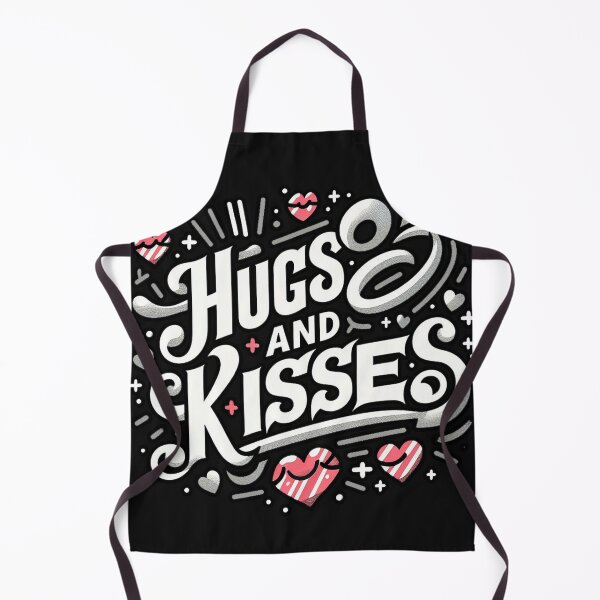 Item preview, Hugs and Kisses Typography - Cute Valentine’s Day Black Letter Design designed and sold by diegomenjivar92.