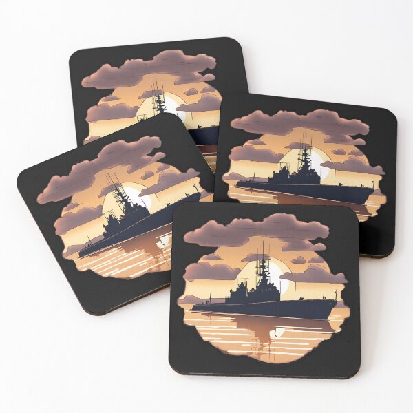 Item preview, Navy Ship Sunset designed and sold by Aquillashop.