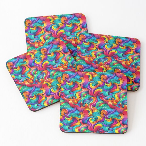 Item preview, Kaleidoscopic Curls: Vibrant Colorful Swirls designed and sold by pooshda.