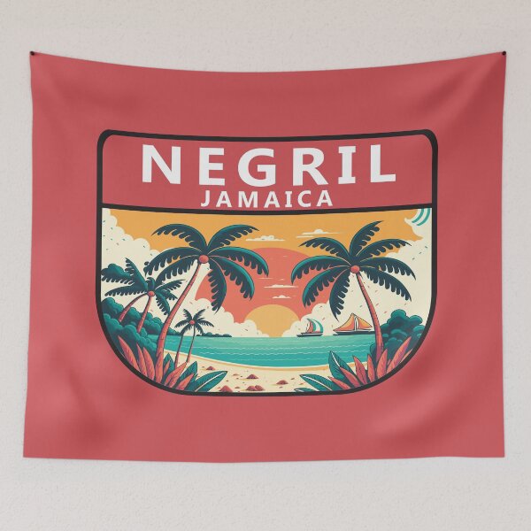 Item preview, Negril Jamaica Retro Emblem designed and sold by KrisSidDesigns.