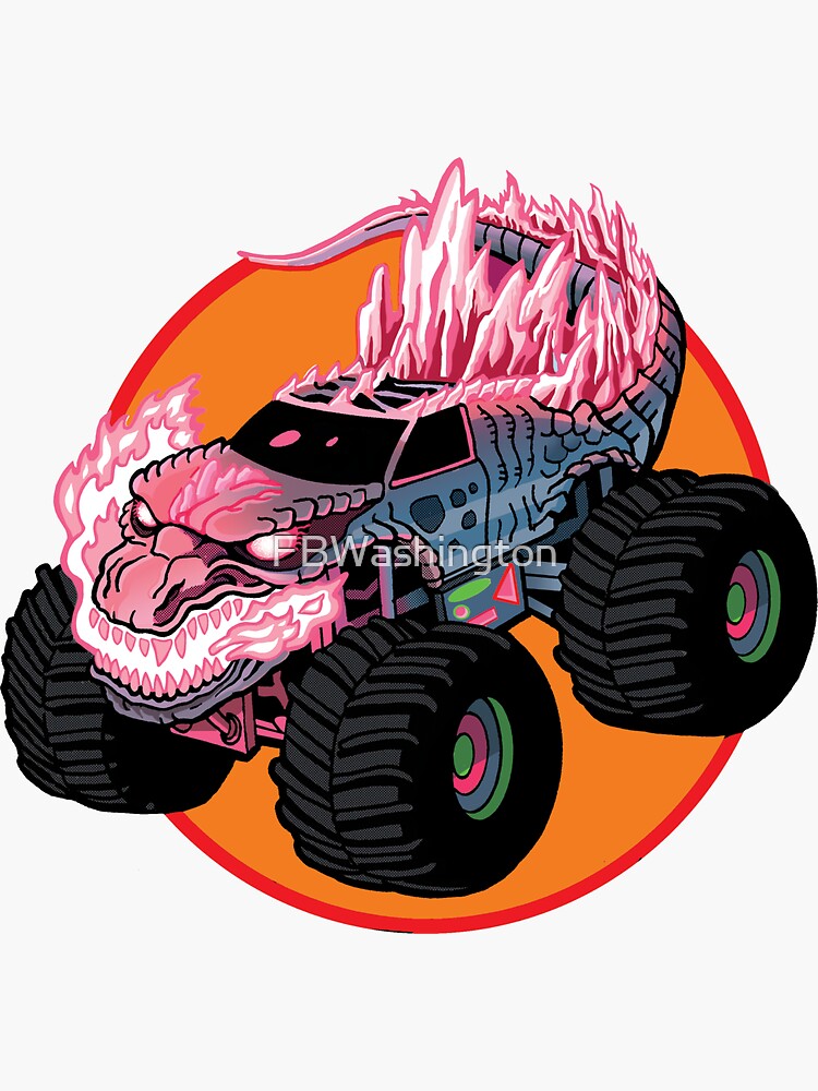 Thumbnail 3 of 3, Sticker, Kaiju Truck Gee 24 designed and sold by FBWashington.