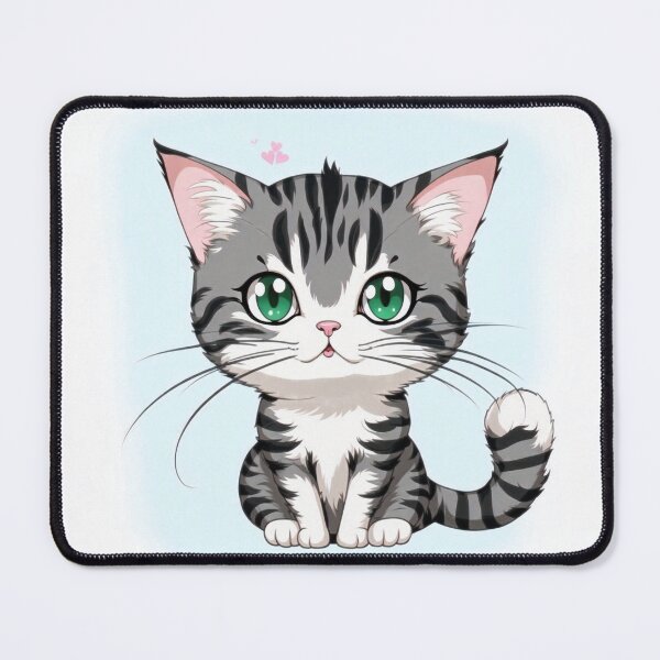 Item preview, A striped kitten with hearts. designed and sold by Sopilka.